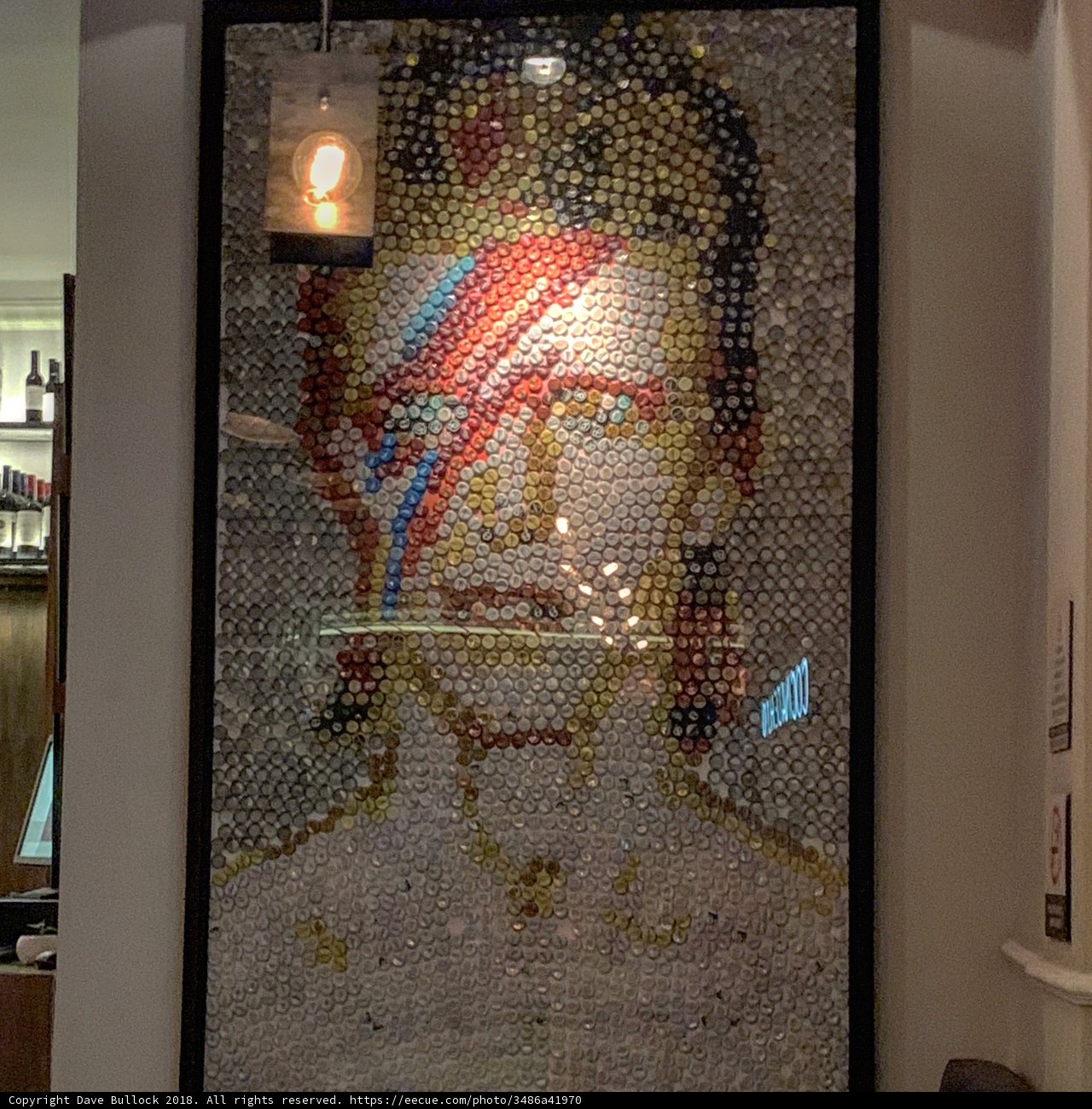David Bowie Mosaic at Restaurant