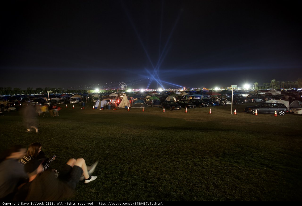 Nighttime Gathering on the Green