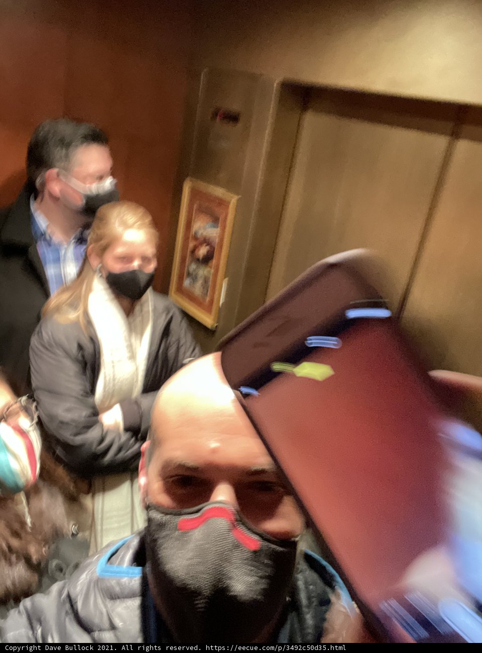 Elevator Selfie with a Group