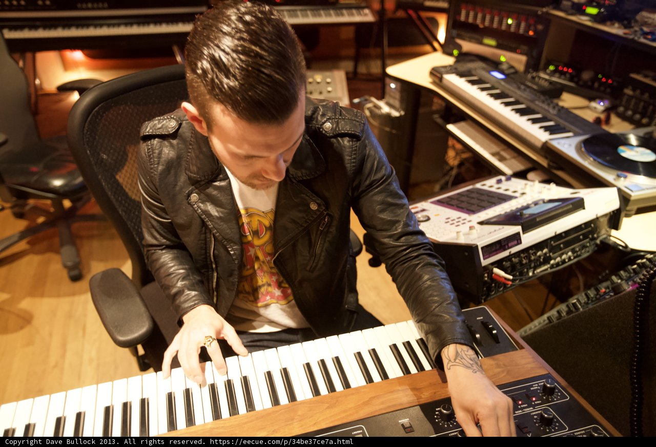 Musical Man in Leather Jacket