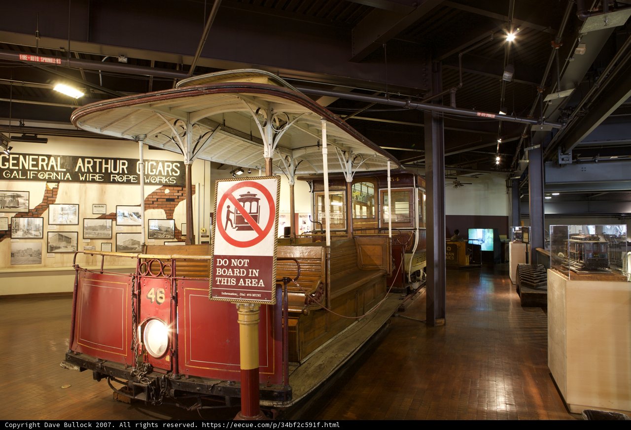 Red Trolley Car in Museum