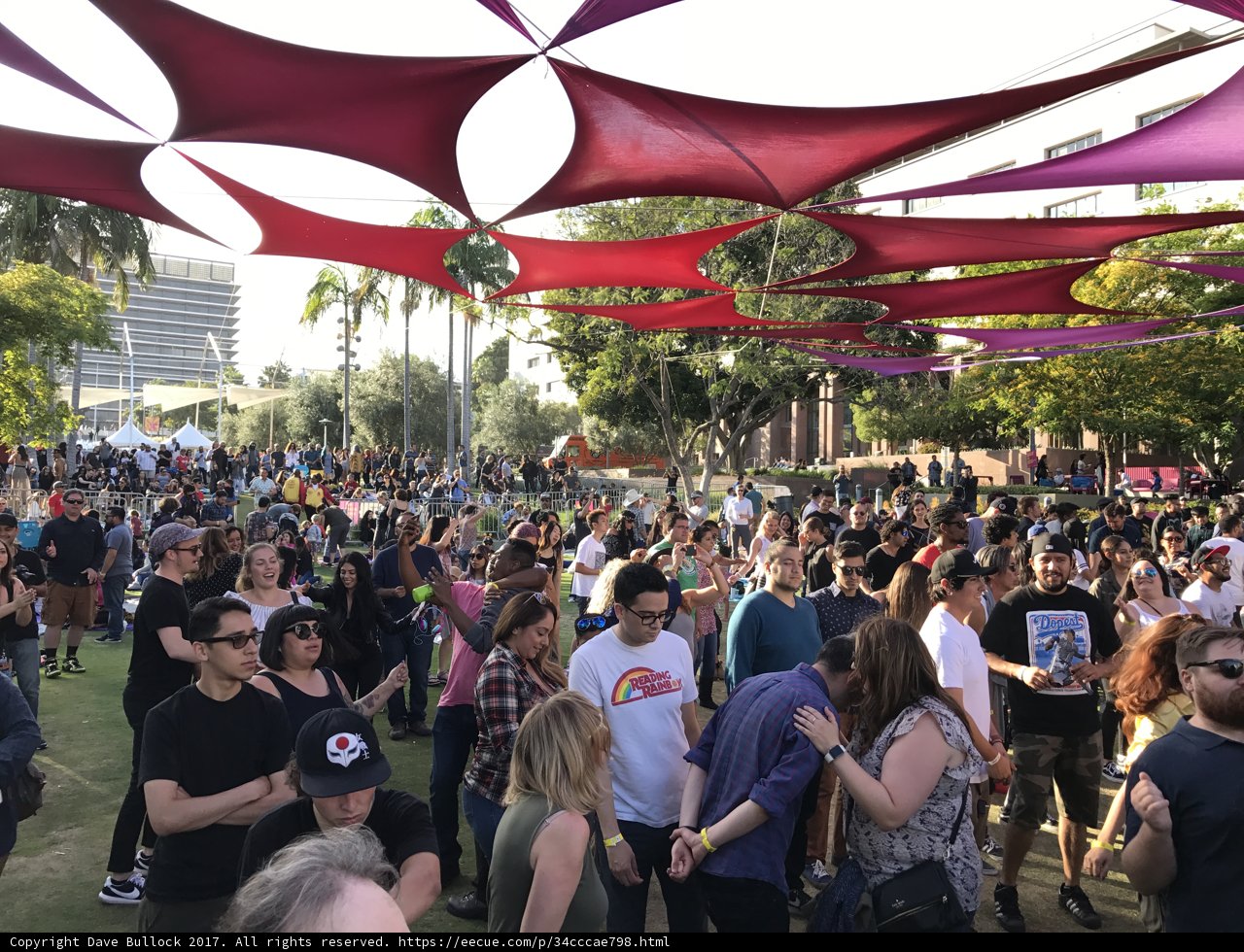 Colorful Umbrella Crowd at Grand Park
