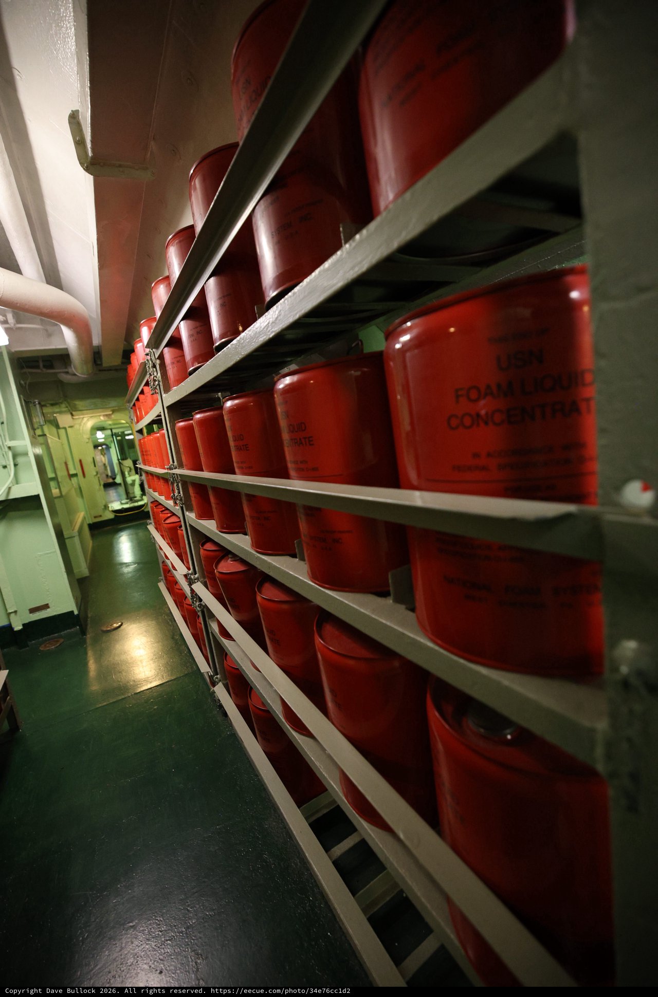 Fire Safety Equipment Storage Aboard USS Hornet