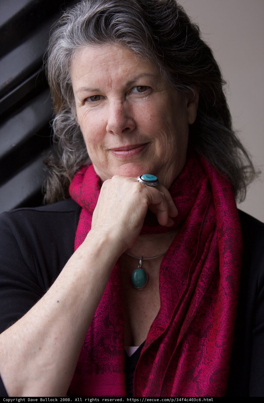Rhoda B: Red Scarf and Gray Hair
