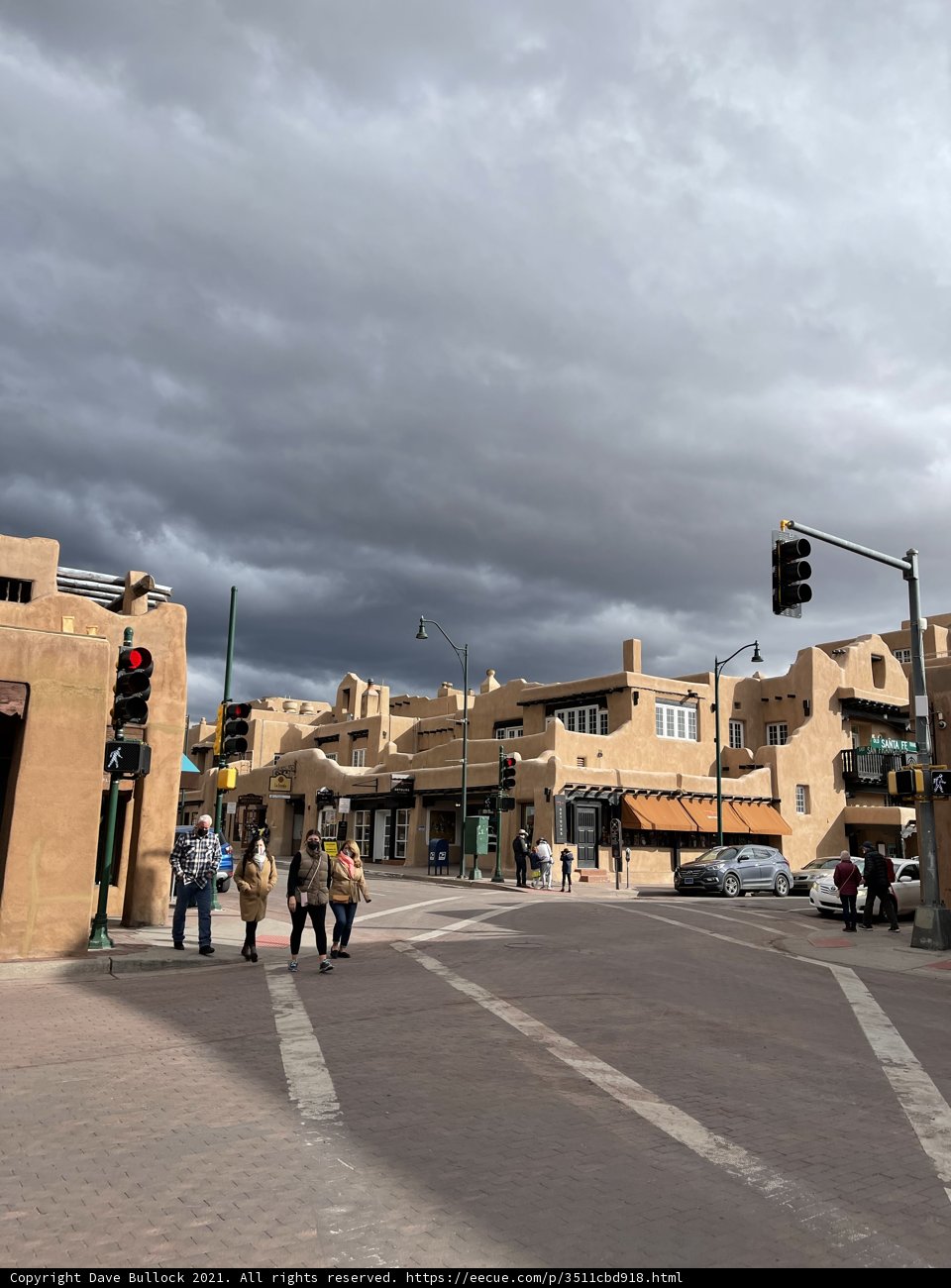 Bustling Intersection in Santa Fe