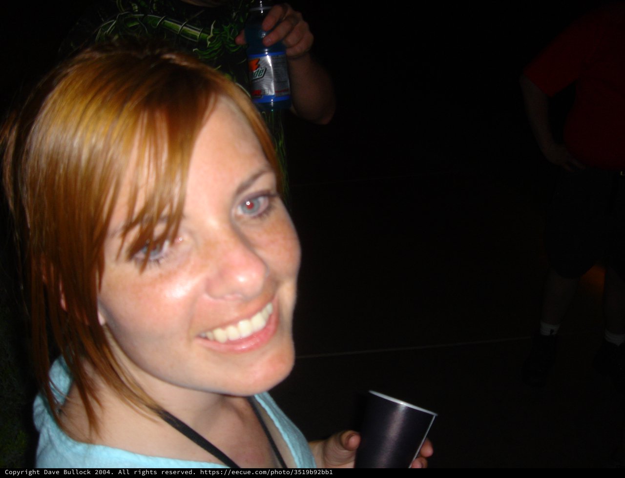Smiling Redhead at Late Night Party 2004