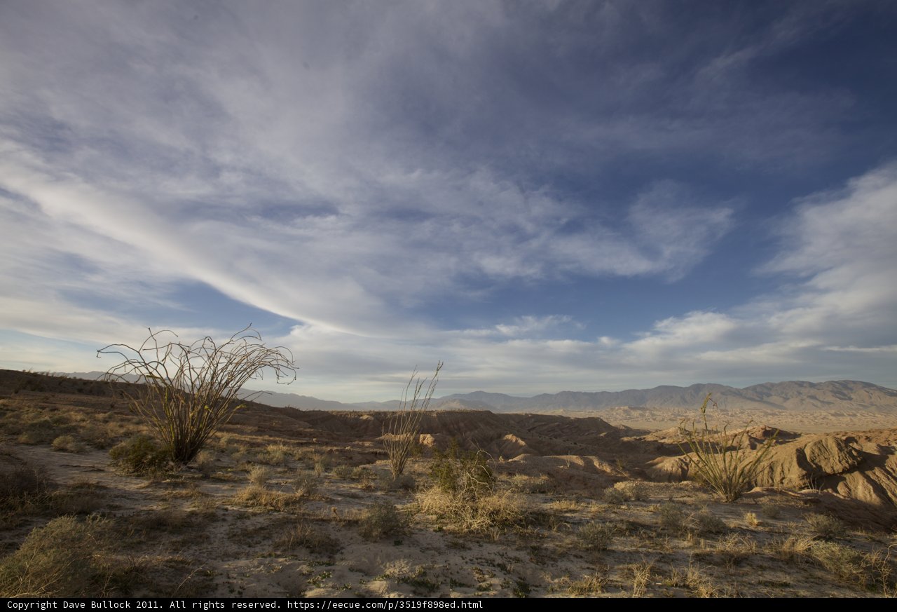 Majestic view of the Anza Borrego desert