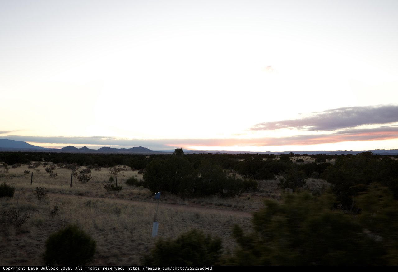 Desert Sunset Over New Mexico Landscape
