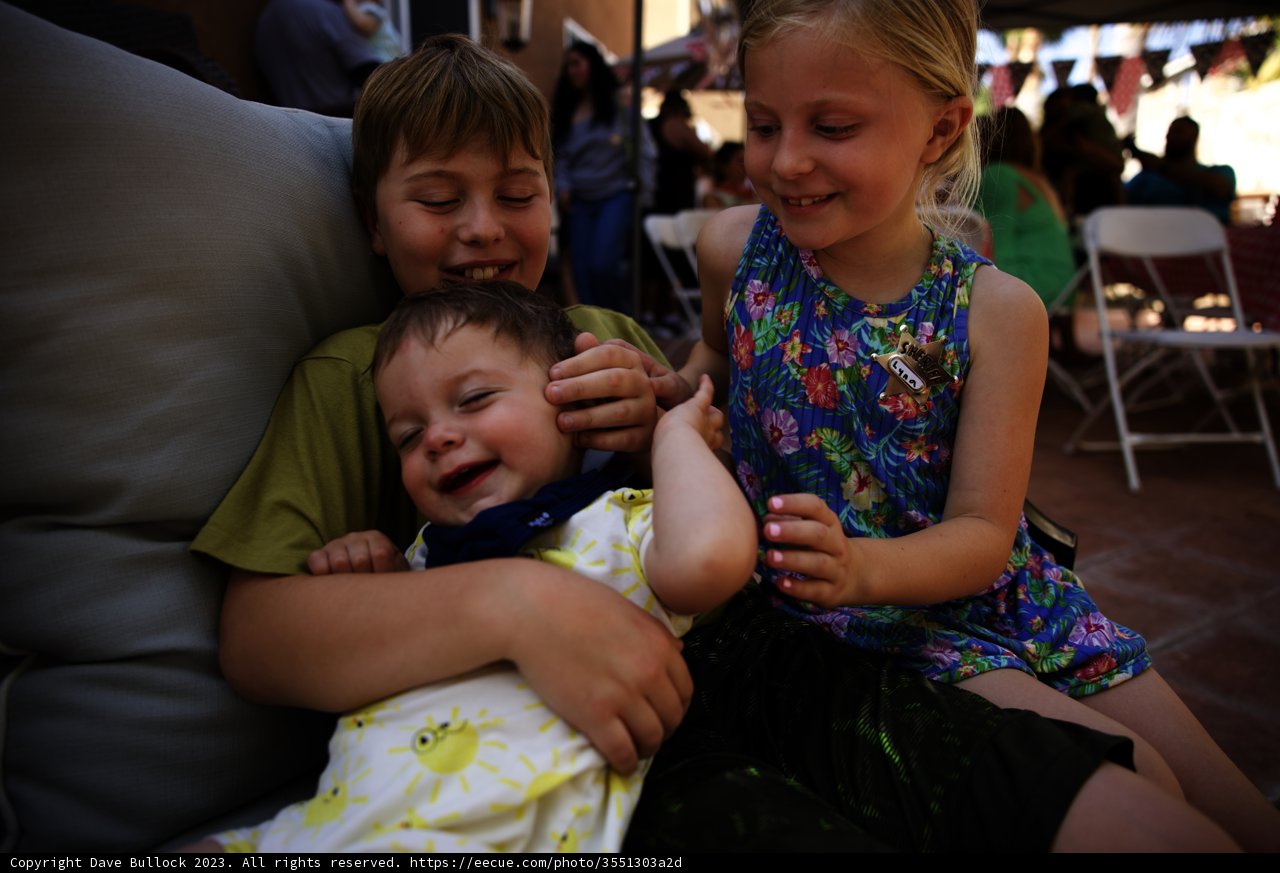 The Joy of Sibling Love at Wesley's First Birthday Party