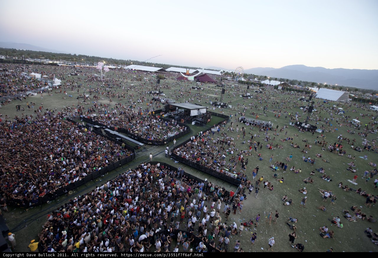 Coachella Music Festival Crowd from Above