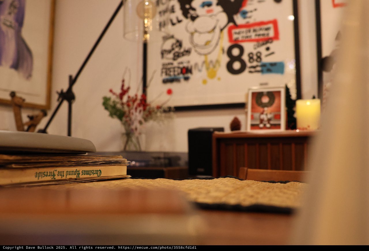 Cozy Christmas Evening with Vinyl and Art