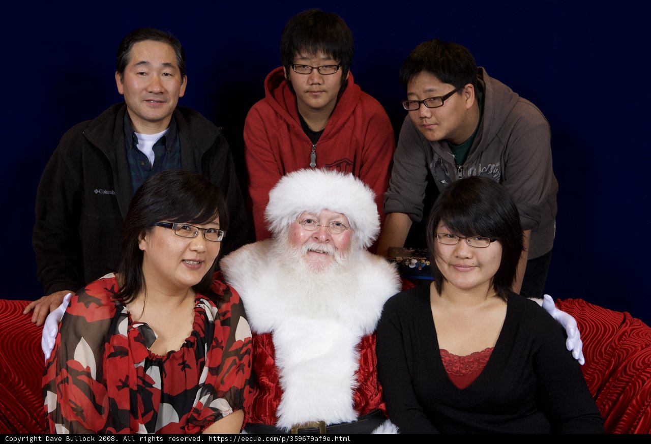 Santa Claus and Friends Strike a Jolly Pose