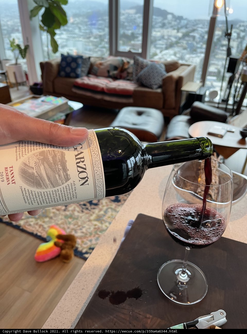 Red Wine Time in the Living Room