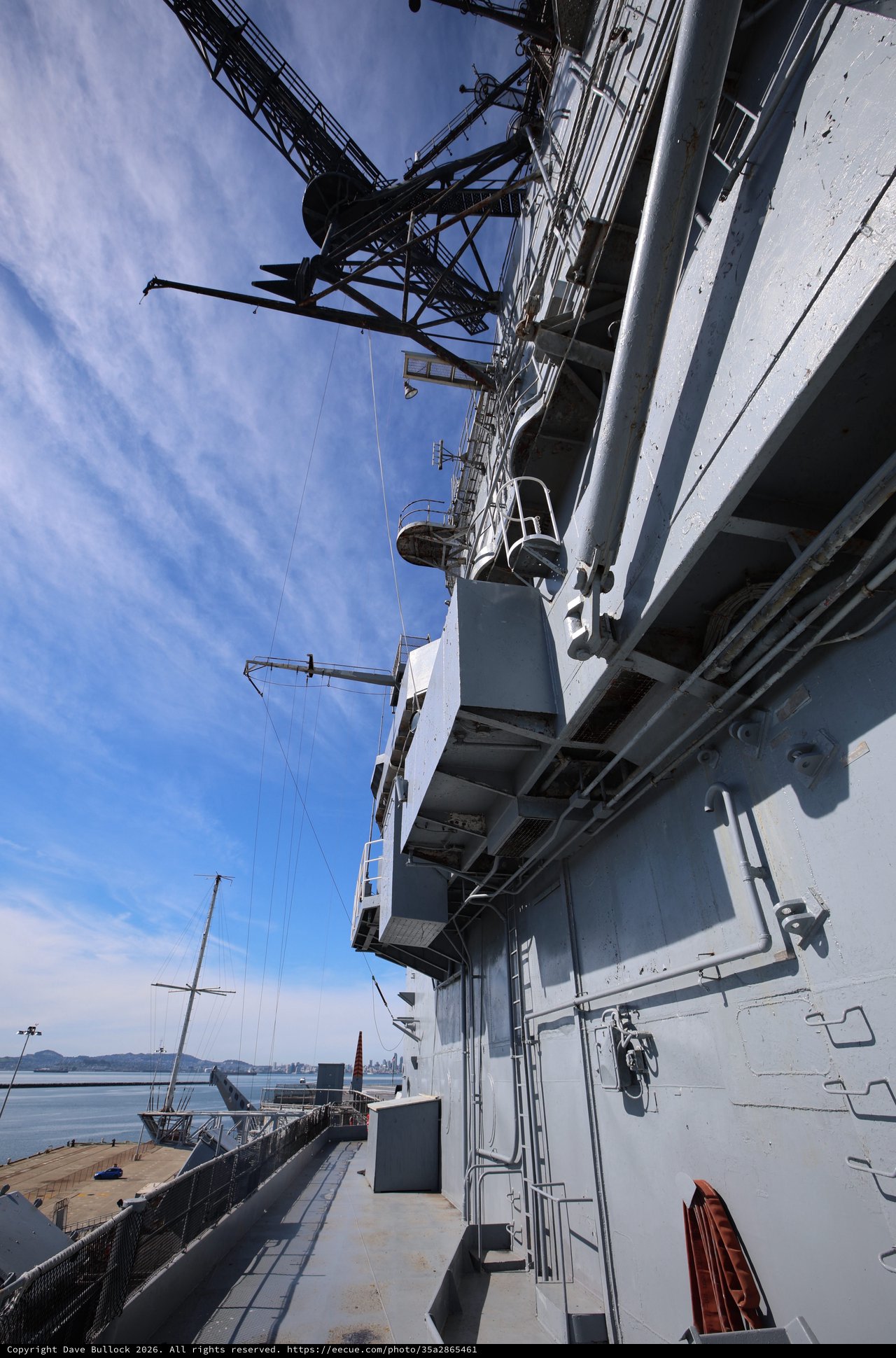 USS Hornet Aircraft Carrier Island and Flight Deck View