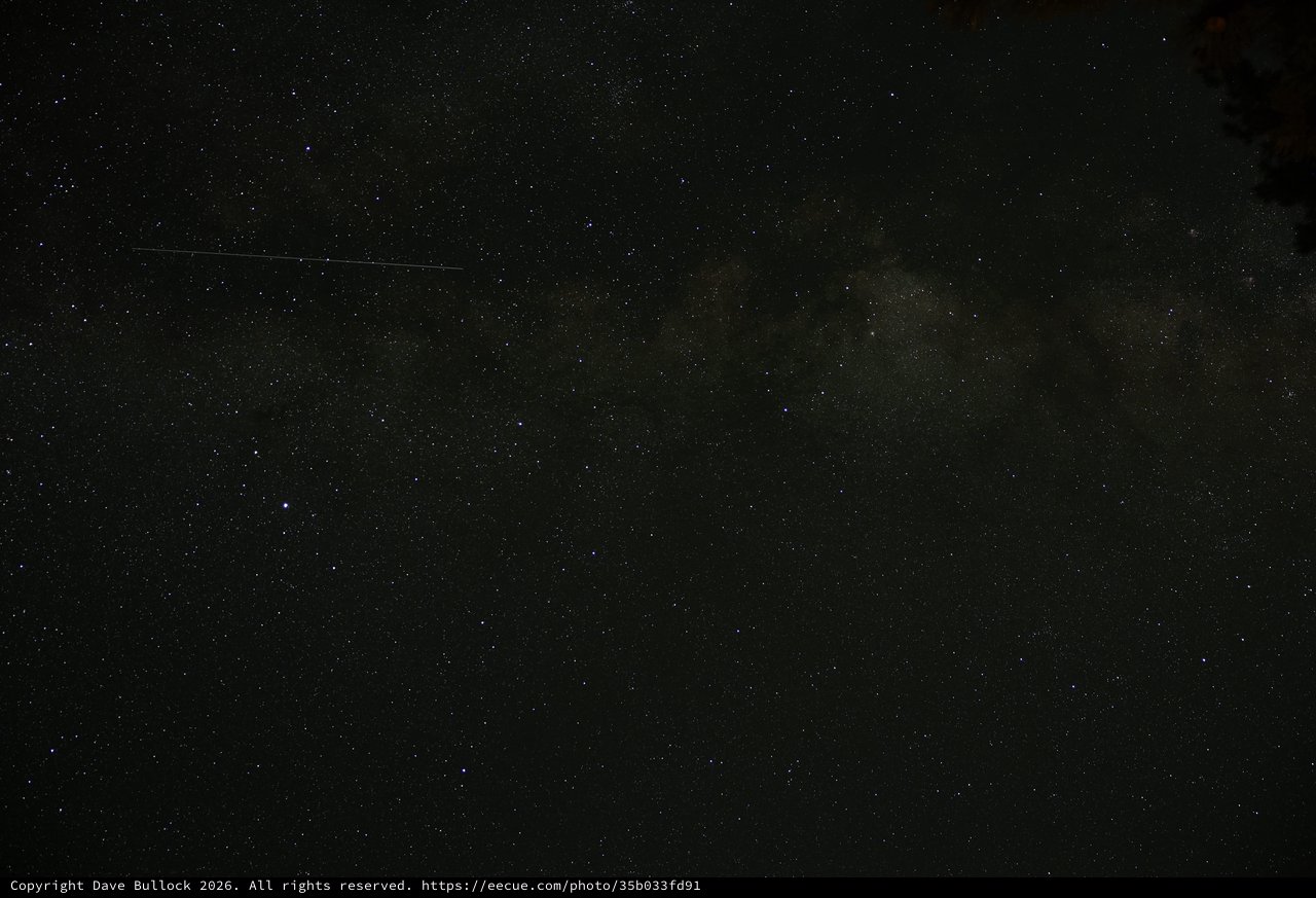 Milky Way Arch Over Lassen Volcanic Night Sky