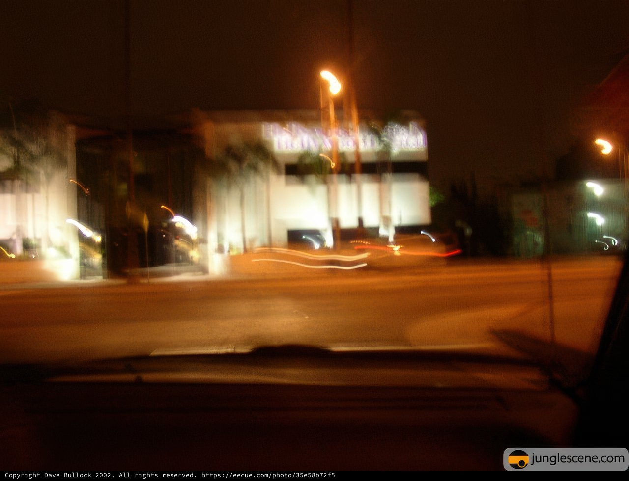 Blurred car lights in the city