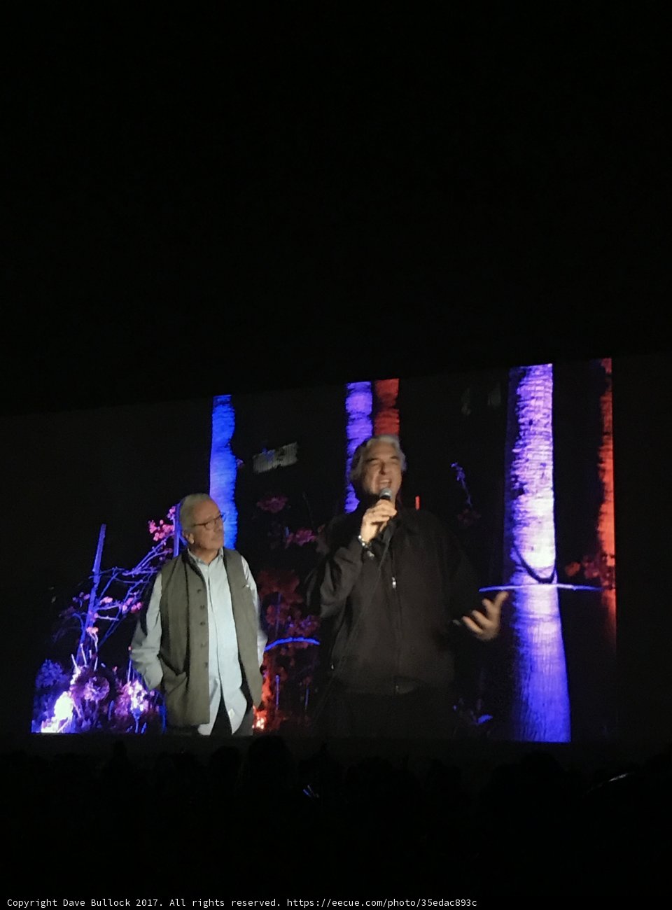 Two Men Perform on Stage at Hollywood Forever
