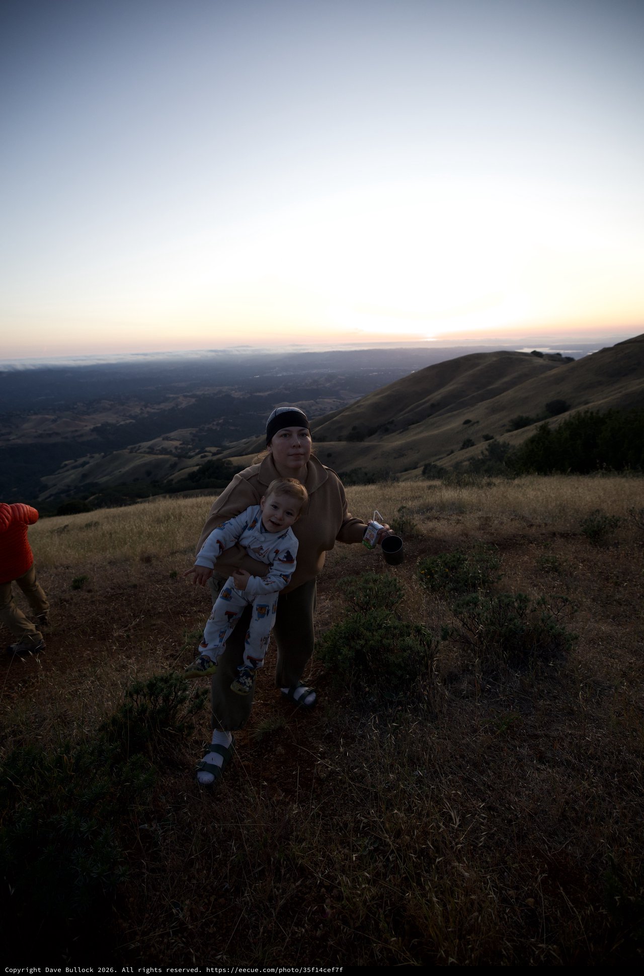 Mother and Toddler at Dusk on Mount Diablo