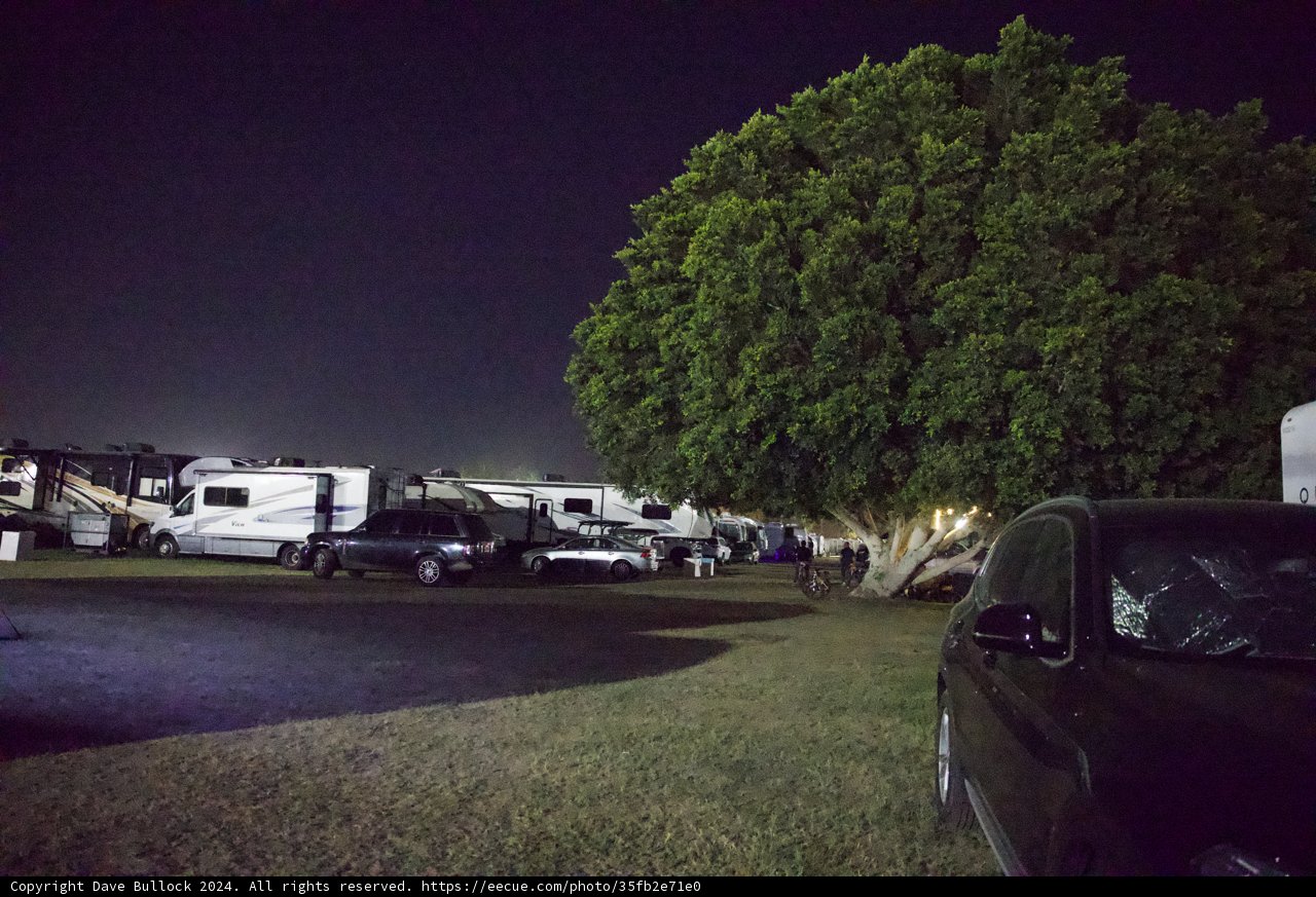 Nighttime at Coachella: A Display of Wheels and Whimsy
