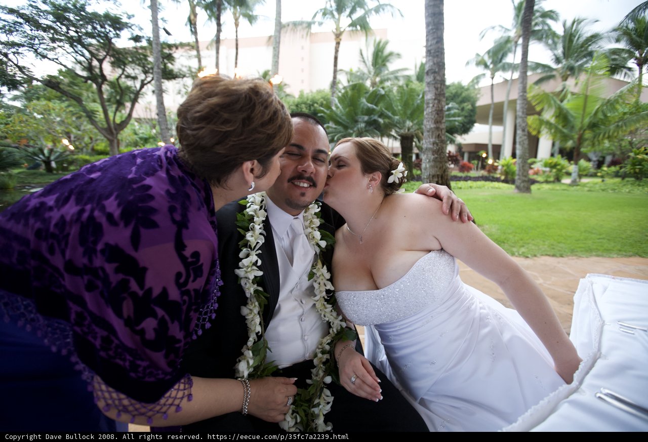 Three Beautiful Brides in Hawaii Wedding Ceremony