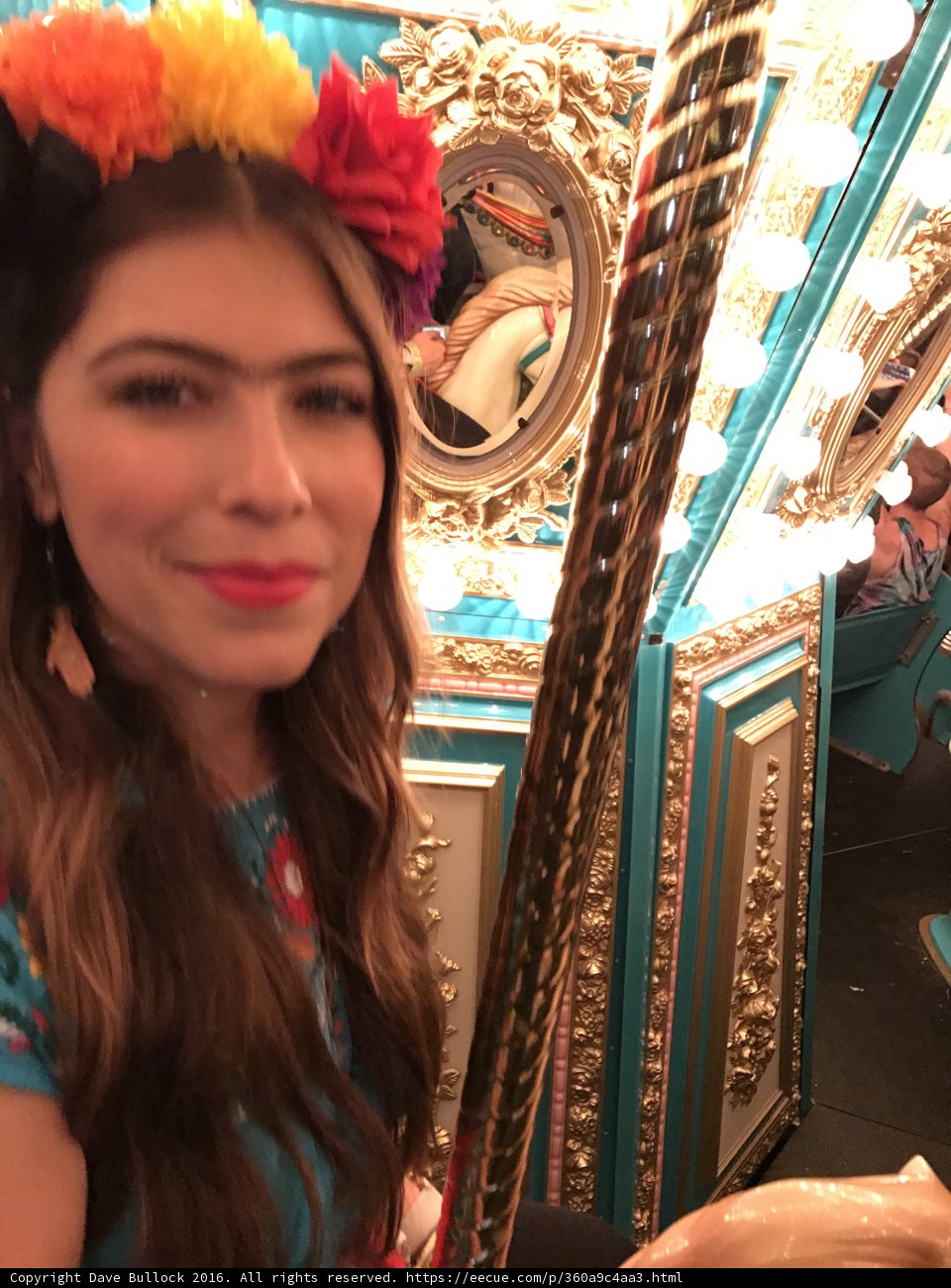 Flower Crown Fun at the Amusement Park