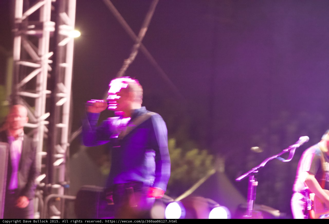 Morrissey Heavy Motion Blur Blue Shirt Purple Lighting Stage Scaffolding Guitarist Stage Lights Abstract