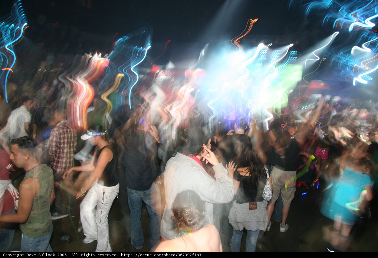 Blurry Nightclub Dancing