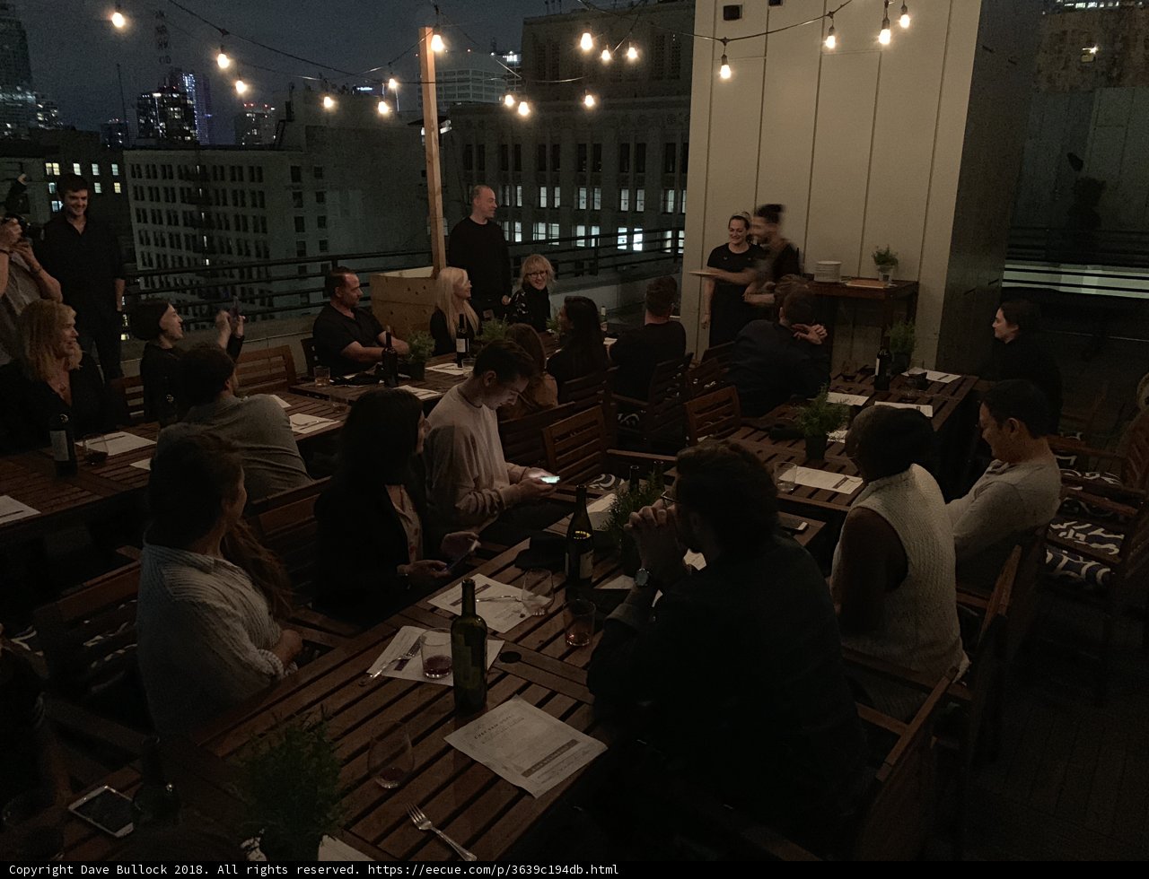 Rooftop Restaurant Gathering