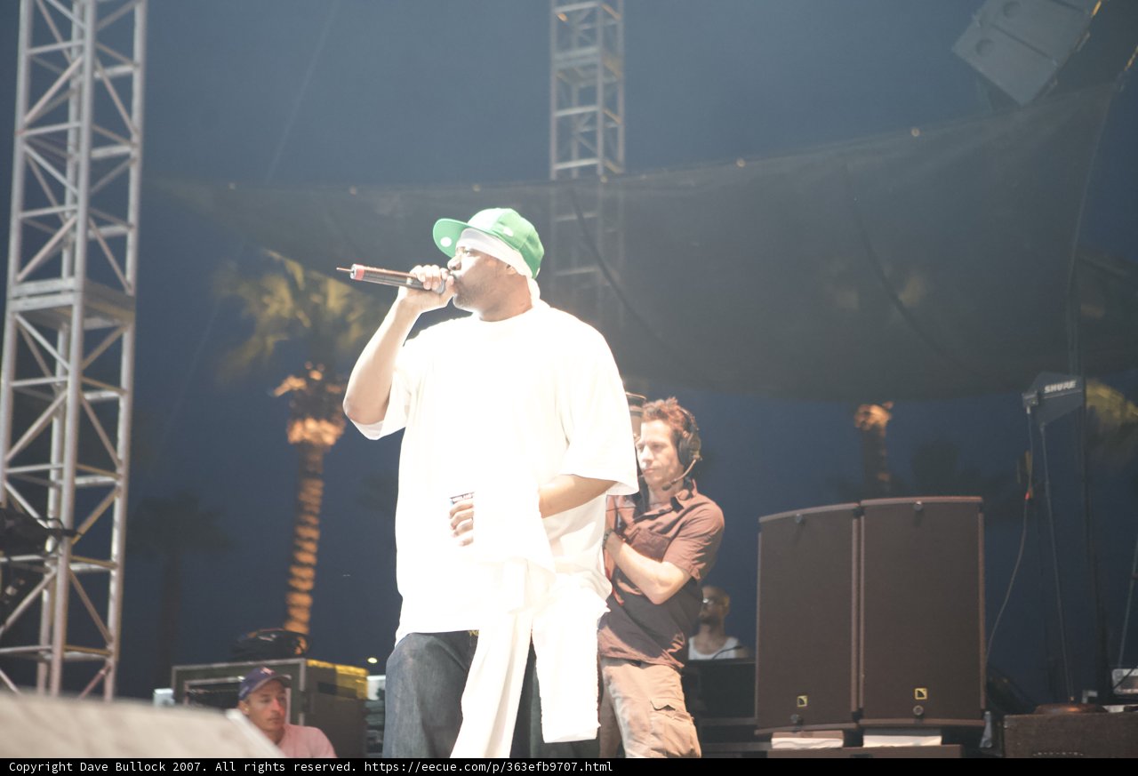 Man on Stage at Coachella Music Festival
