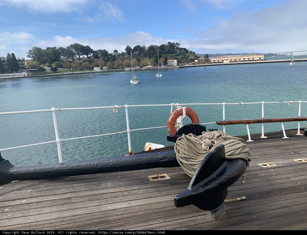 Anchor on Wooden Deck at San Francisco Maritime National Historical Park