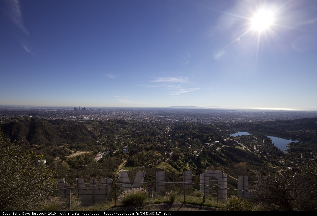 Shimmering Sunlight over Los Angeles Skyline