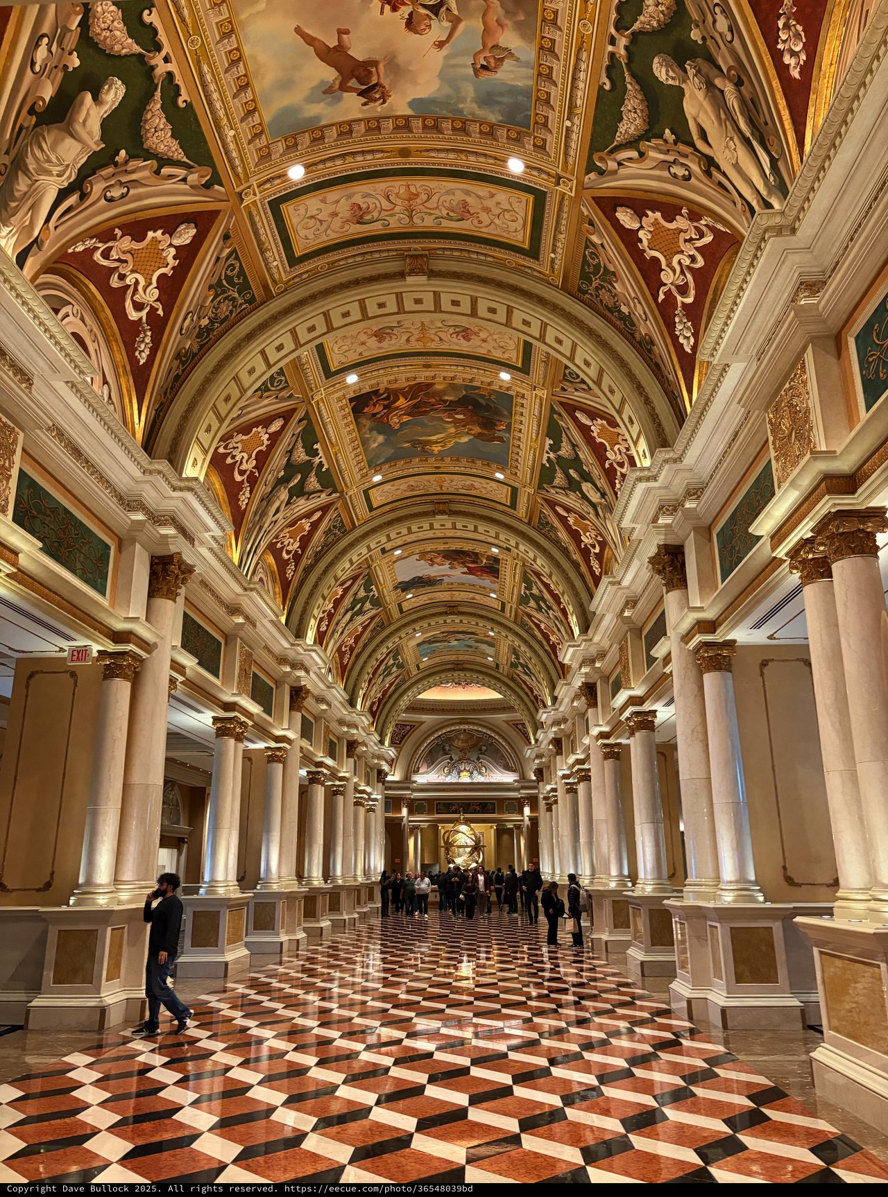 Majestic Barrel-Vaulted Gallery with Renaissance Frescoes