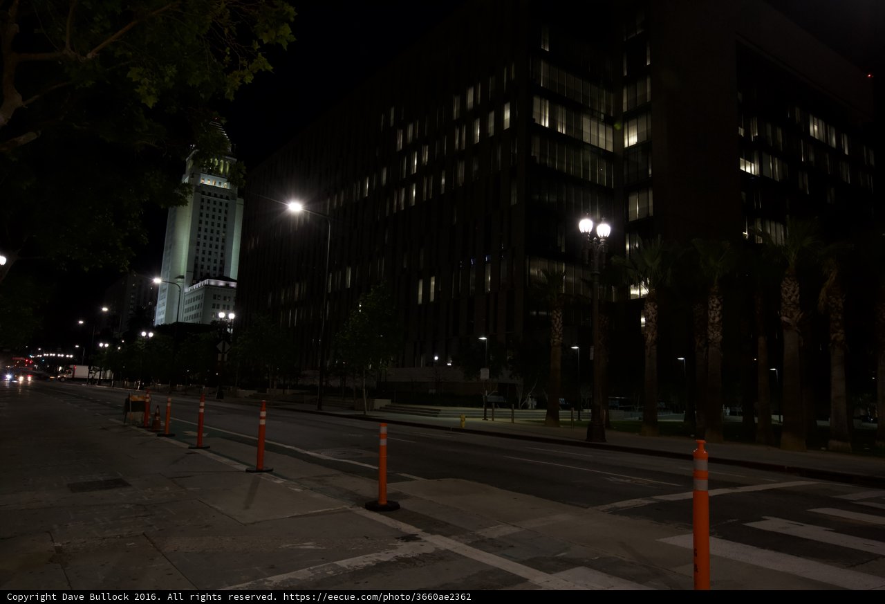 Night View of The Broad Building in the Metropolis