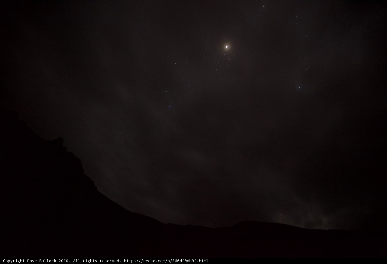 Moon and Venus meet in the Starry Sky