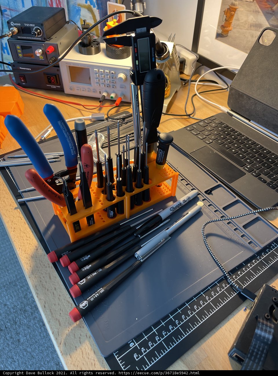 Tech Tools and Pens on San Francisco Work Table