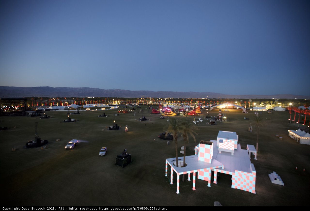 Dusk at the Coachella Airfield