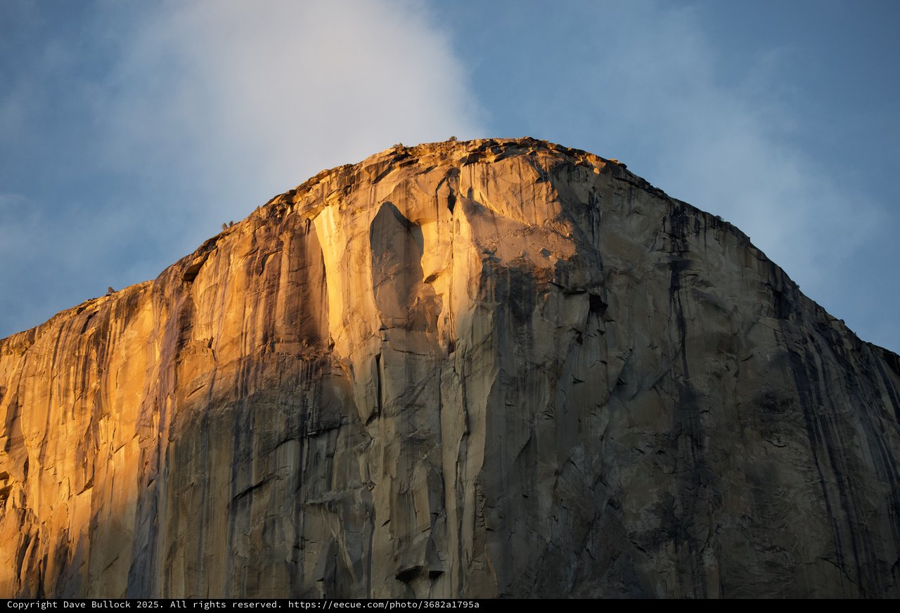 El Capitan Bathed in Golden Sunset Light