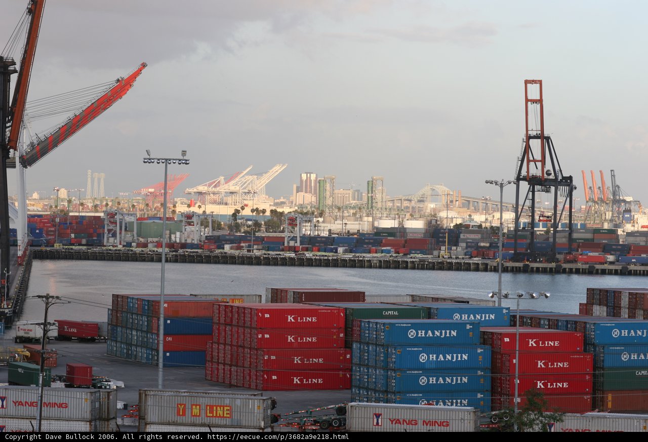 Cloudy Sky over the Busy Port
