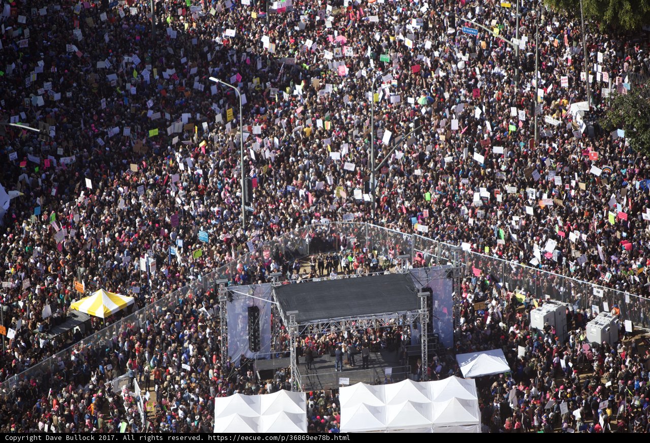 Massive Crowd at Pre-Coachella 2017 Women's March