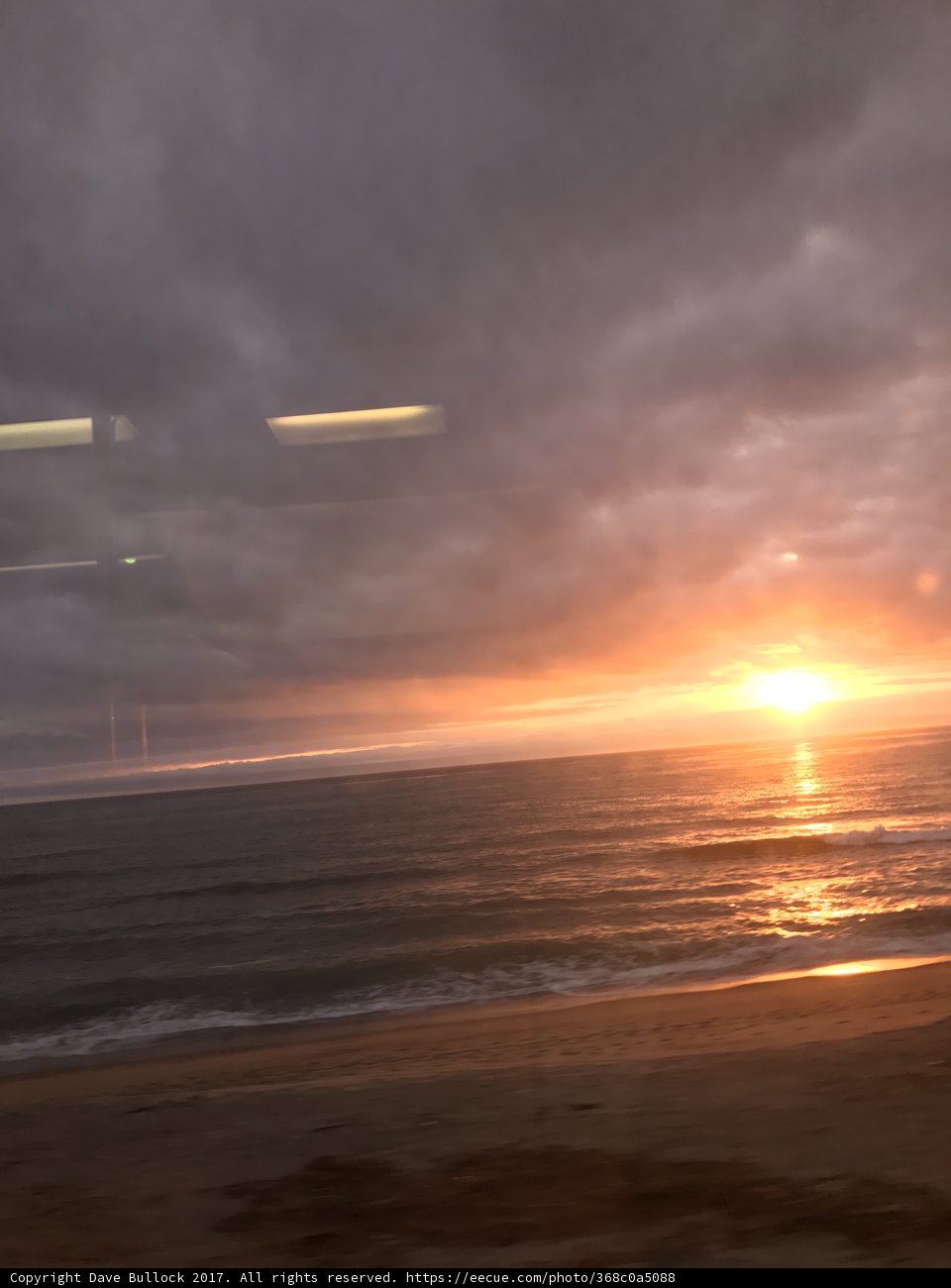Sunset Flare Over the Pacific