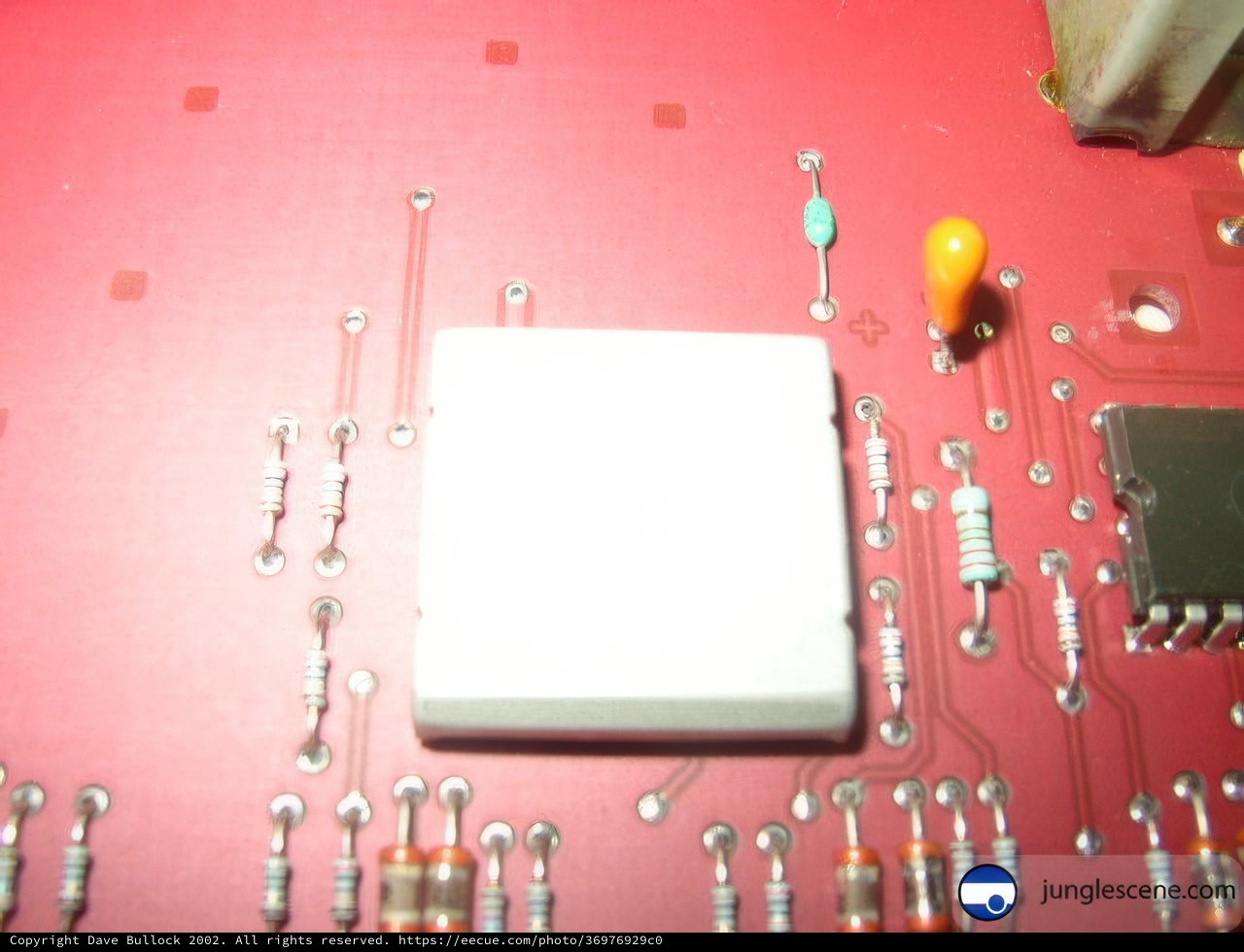 Vintage Circuit Board with Electronic Device
