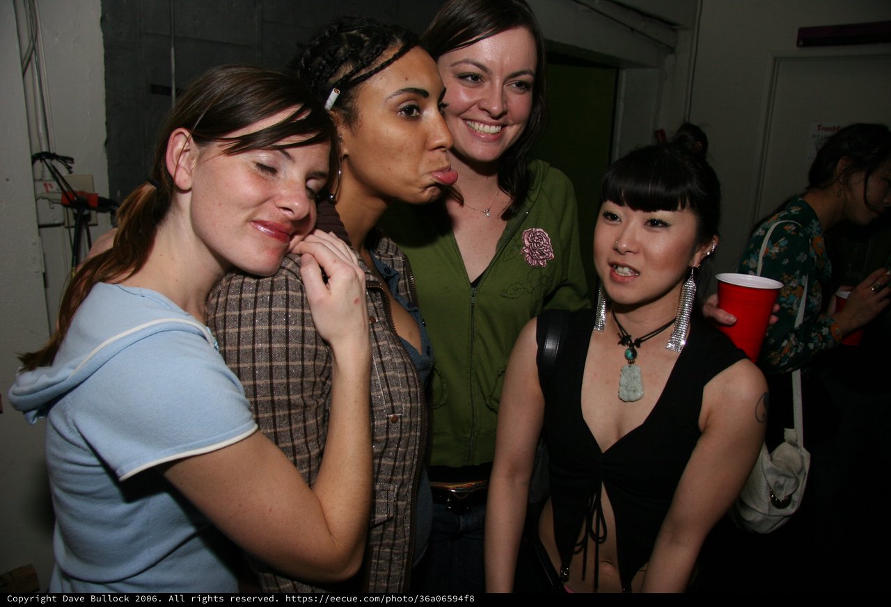 Four Friends Celebrating New Year's Eve 2005
