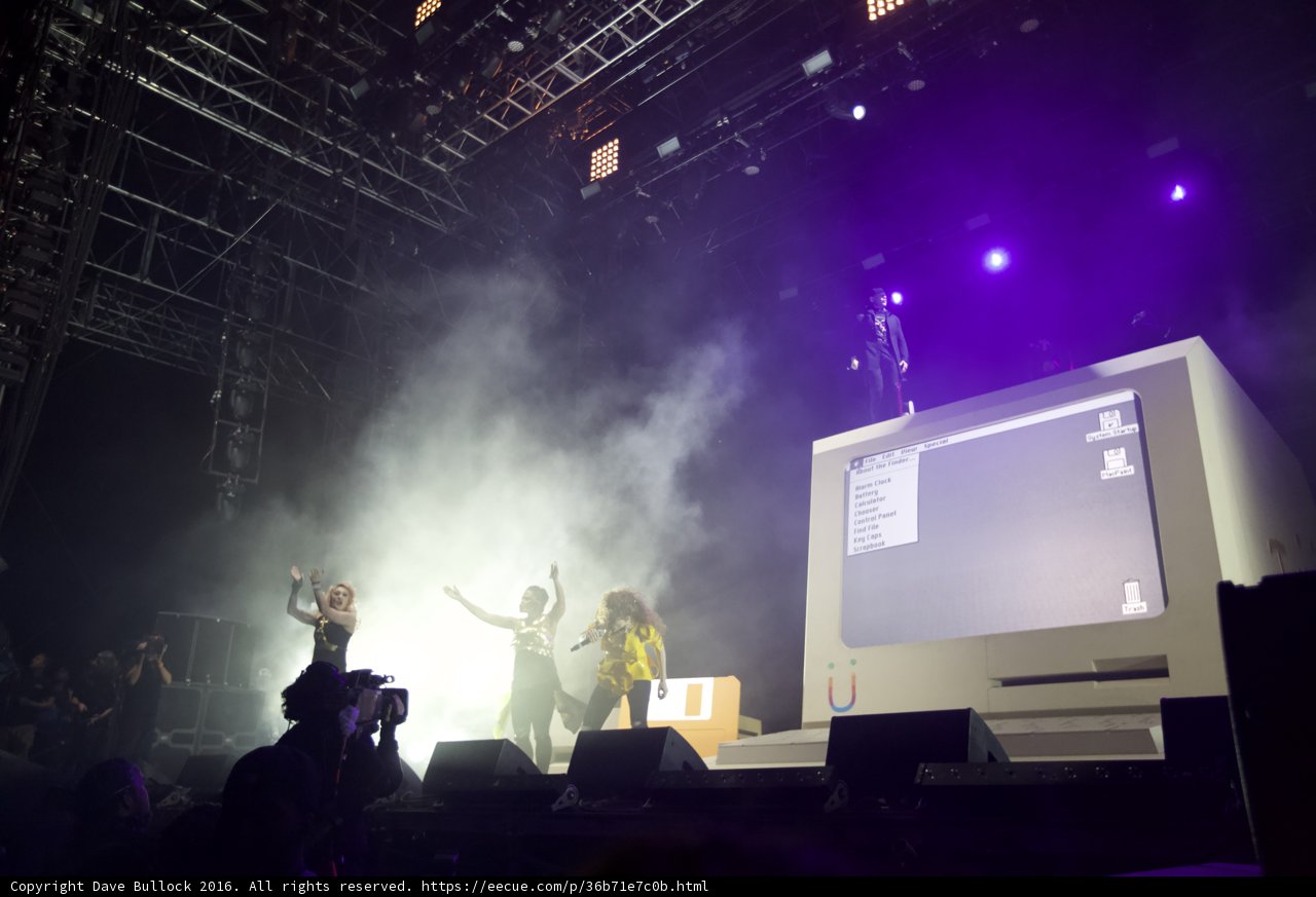 Rocking the Stage: A Six-Piece Band and Their Computer