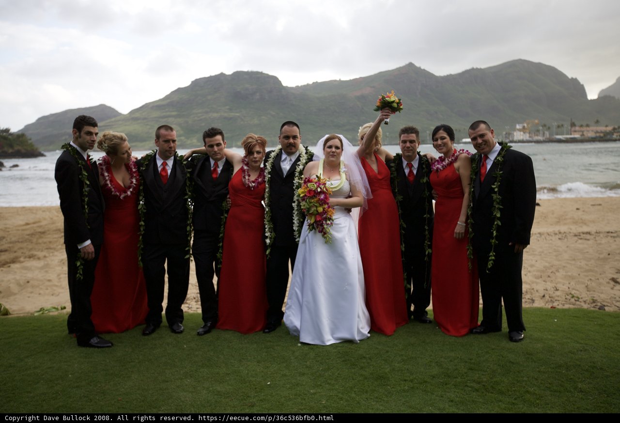 Wedding Party On The Beach