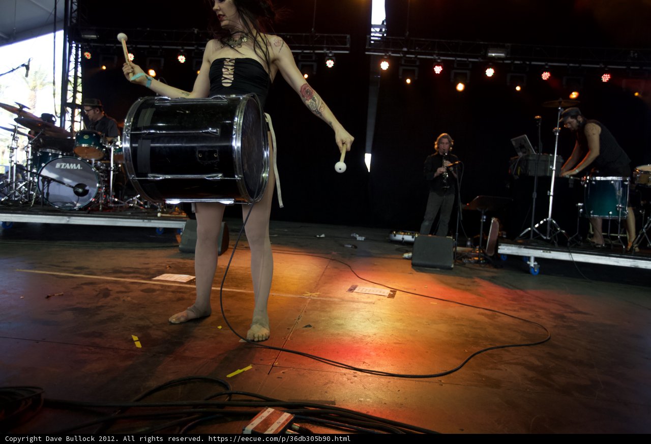 Black Dress Drummer Rocks Coachella Stage