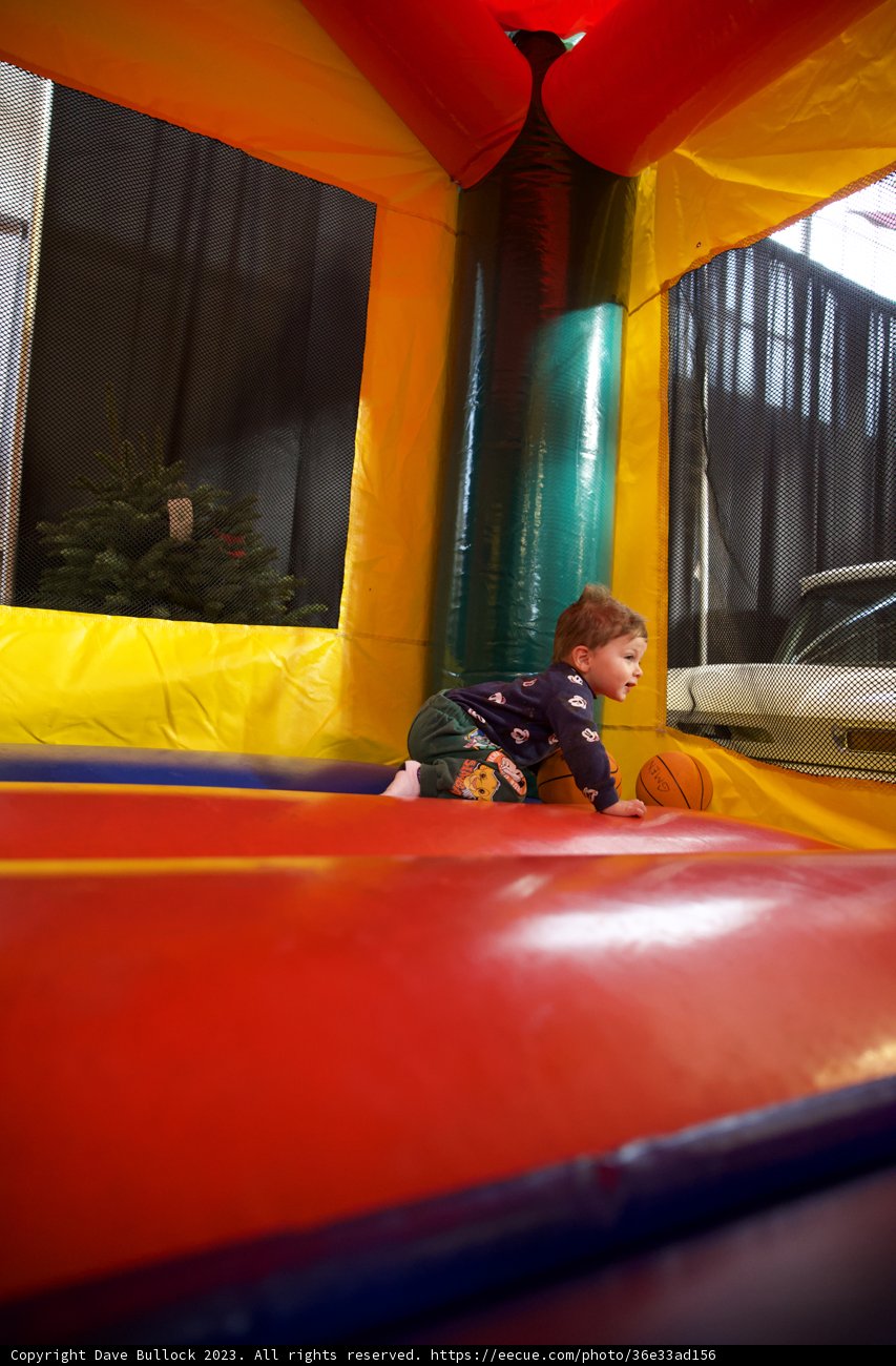 Fun and Laughter at Fort Mason: Wesley's Inflatable Adventure