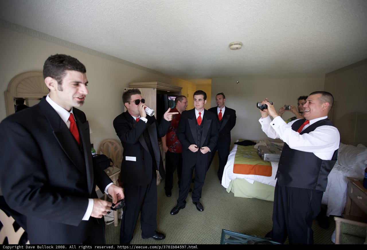 Men in Suits Strike a Pose
