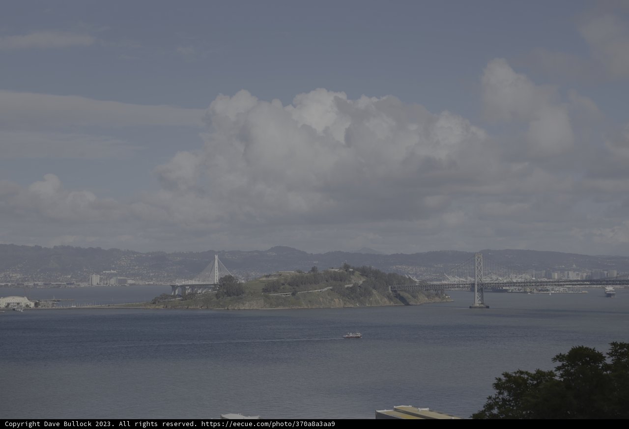 Scenic View of Bay from Hilltop Promontory