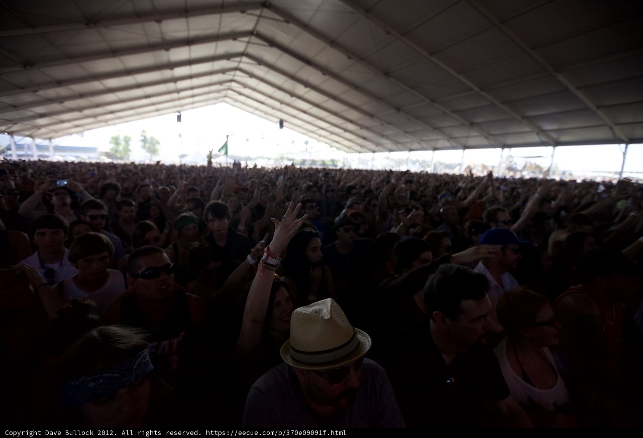 Jam-packed Tent at Coachella Music Festival