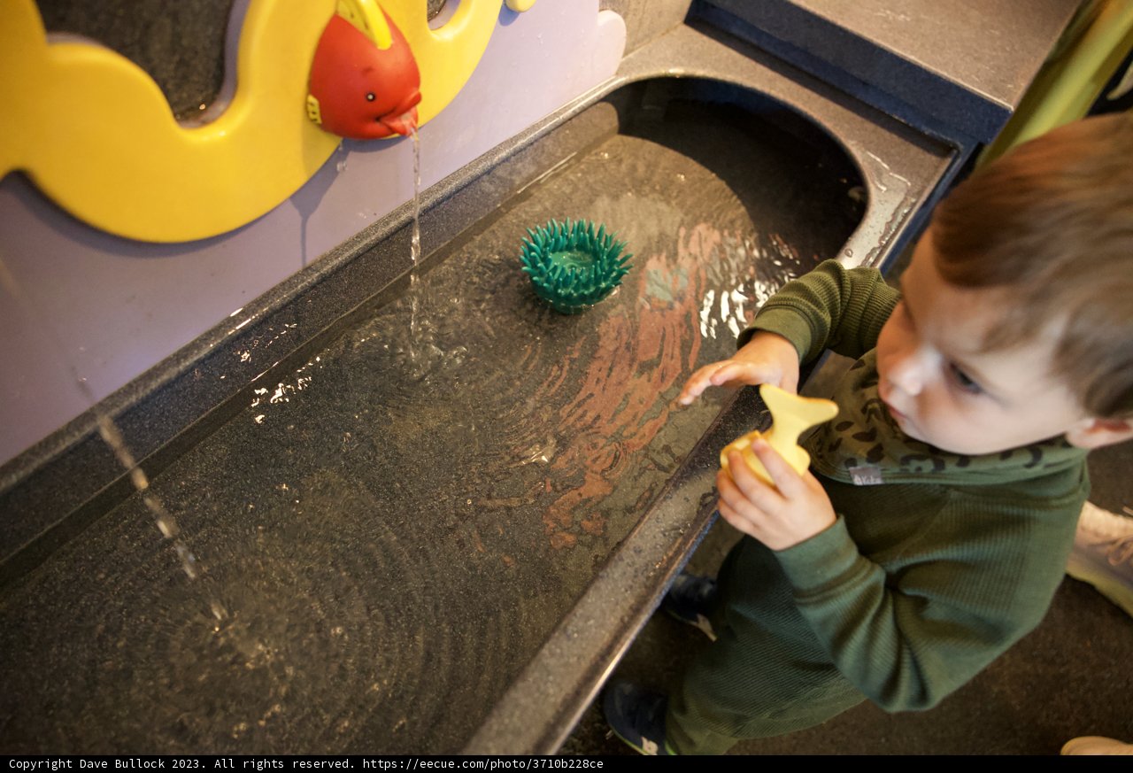 Wesley's Water Play Time at Monterey Bay Aquarium, 2023